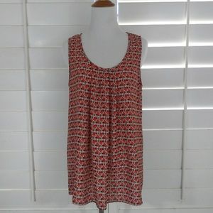 Pleione sleeveless multi color blouse XS